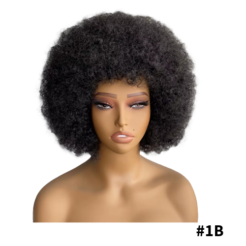Perruque Afro Synthétique 35cm #1B- Jessy