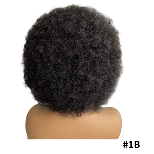 Perruque Afro Synthétique 35cm #1B- Jessy