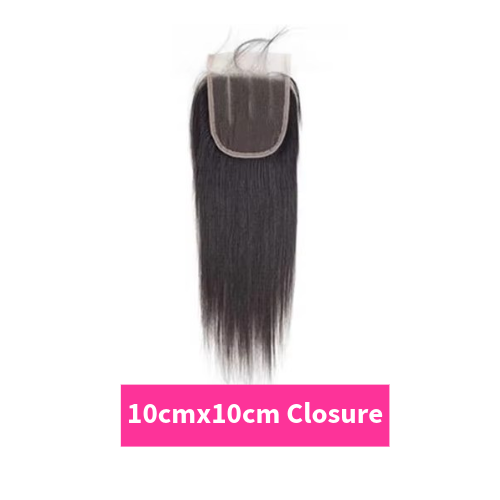 Closure 10cm*10cm Lisses 100% Cheveux Naturels