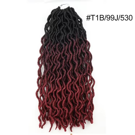 Faux Locks Mèches Ondulées Synthétiques 45cm/60cm - Lila