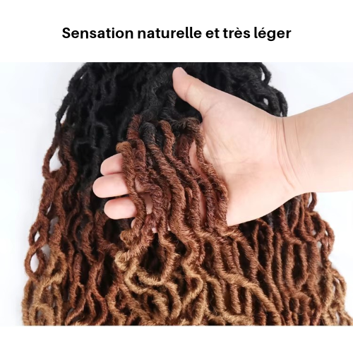 Mèches Ondulées Faux Locks Synthétiques 45cm/60cm - Lucia