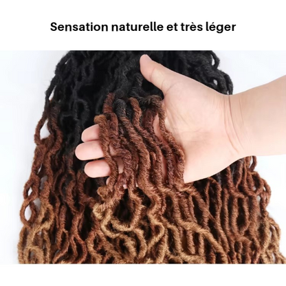 Mèches Ondulées Faux Locks Synthétiques 45cm/60cm - Lucia