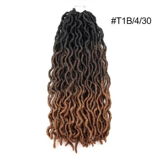 Mèches Ondulées Faux Locks Synthétiques 45cm/60cm - Lucia