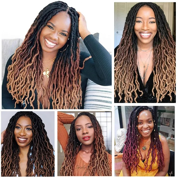 Mèches Ondulées Faux Locks Synthétiques 45cm/60cm - Lucia