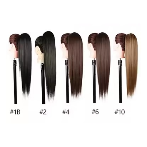 Postiche Queue de cheval Lisse Semi Naturel 70cm - Paloma (17 couleurs)