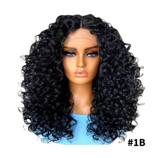 Perruque Bouclée Volume Effet Sensationnel Synthétique 50cm #1B - Betty