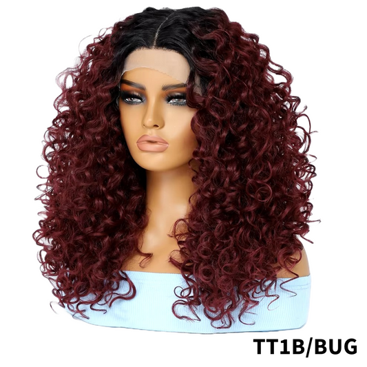 Perruque Bouclée Volume Effet Sensationnel Synthétique 50cm TT1B/BUG - Betty