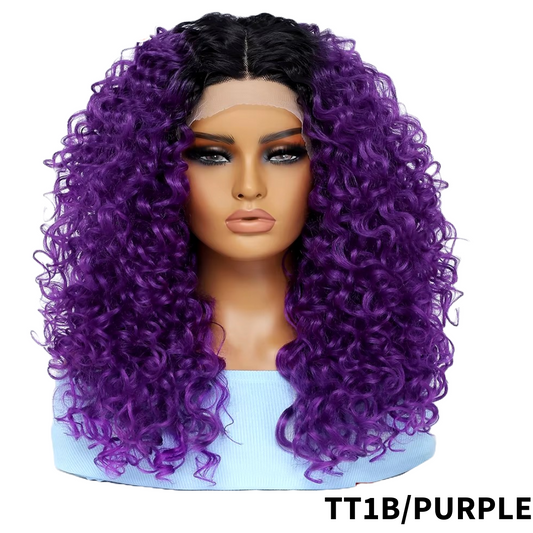 Perruque Bouclée Volume Effet Sensationnel Synthétique 50cm TT1B/VIOLET - Betty