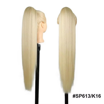 Postiche Queue de cheval Lisse Semi Naturel 70cm - Paloma (17 couleurs)