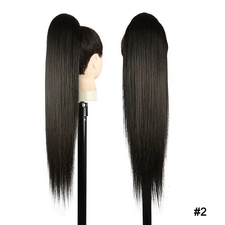 Postiche Queue de cheval Lisse Semi Naturel 70cm - Paloma (17 couleurs)