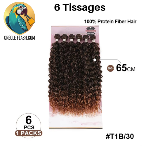 Tissages Ondulés Semi Naturels 65cm - Amandina (Lot de 6)