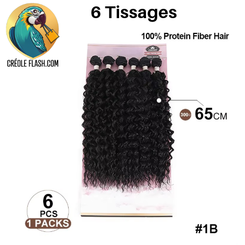 Tissages Ondulés Semi Naturels 65cm - Amandine (Lot de 6)